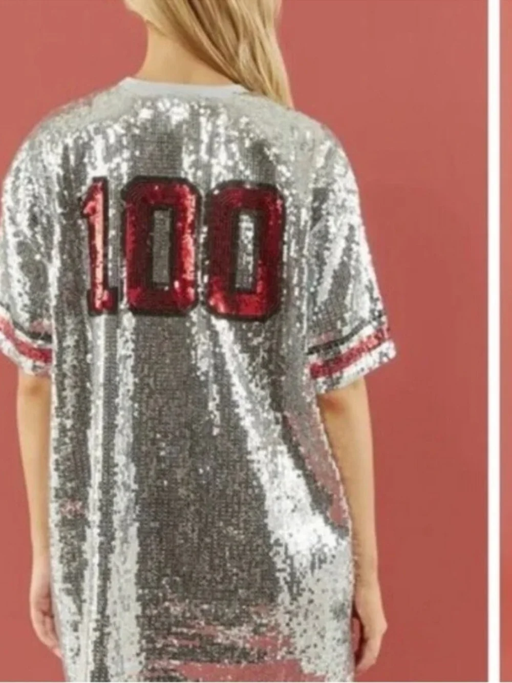 Mickey Mouse Silver Sequin Jersey